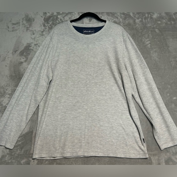 Eddie Bauer Sleepwear Waffle Knit Shirt Men’s XL Grey - Picture 1 of 8
